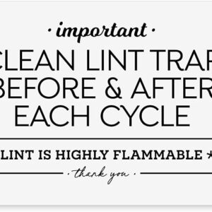 Clean Lint Trap Sign
