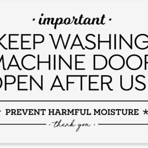 Leave Washing Machine Door Open Sign