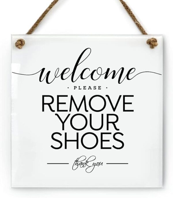 Please Remove Shoes Designer Sign