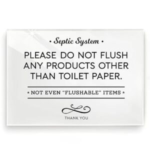 Septic System Bathroom Sign