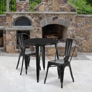 Black Metal Table Set