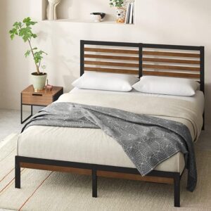 Metal Platform Bed Frame with Headboard