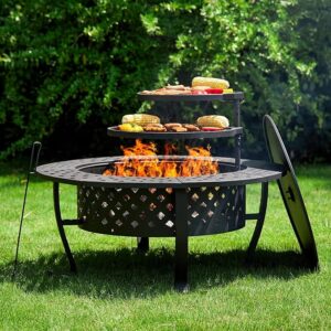 Outdoor Fire Pit with Grill