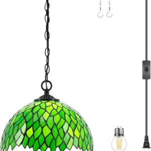 Tiffany Style Pendant Light Plug