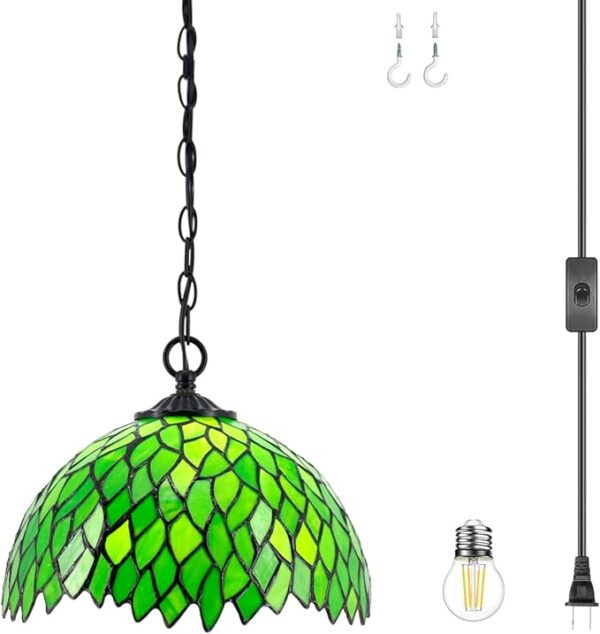 Tiffany Style Pendant Light Plug